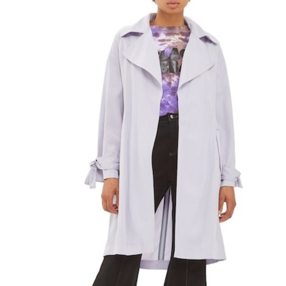 Topshop Jackets & Blazers - TOPSHOP Light Purple Truster Duster Coat